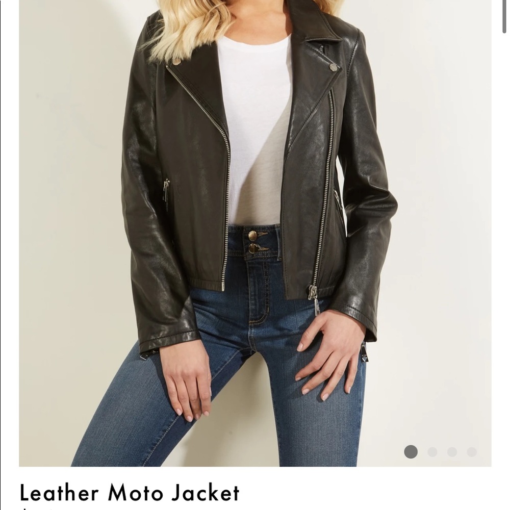 Guess Leather Moto Jacket